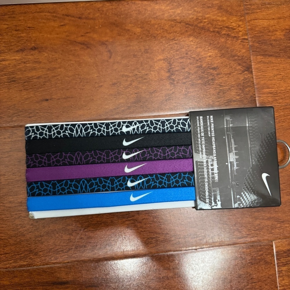 Nike Printed Headbands Assorted 6 Pk
